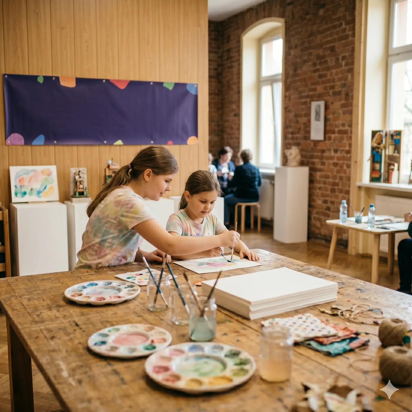 The psychology of colors. Watercolor workshops for families inspired by the Si On exhibition